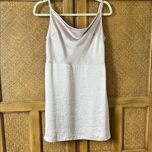 Aritzia pink satin slip dress